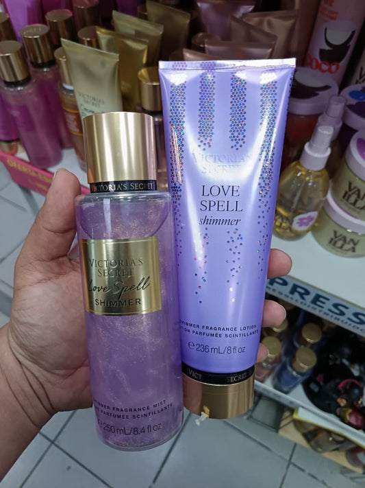 Splash y crema Love spell Shimmer